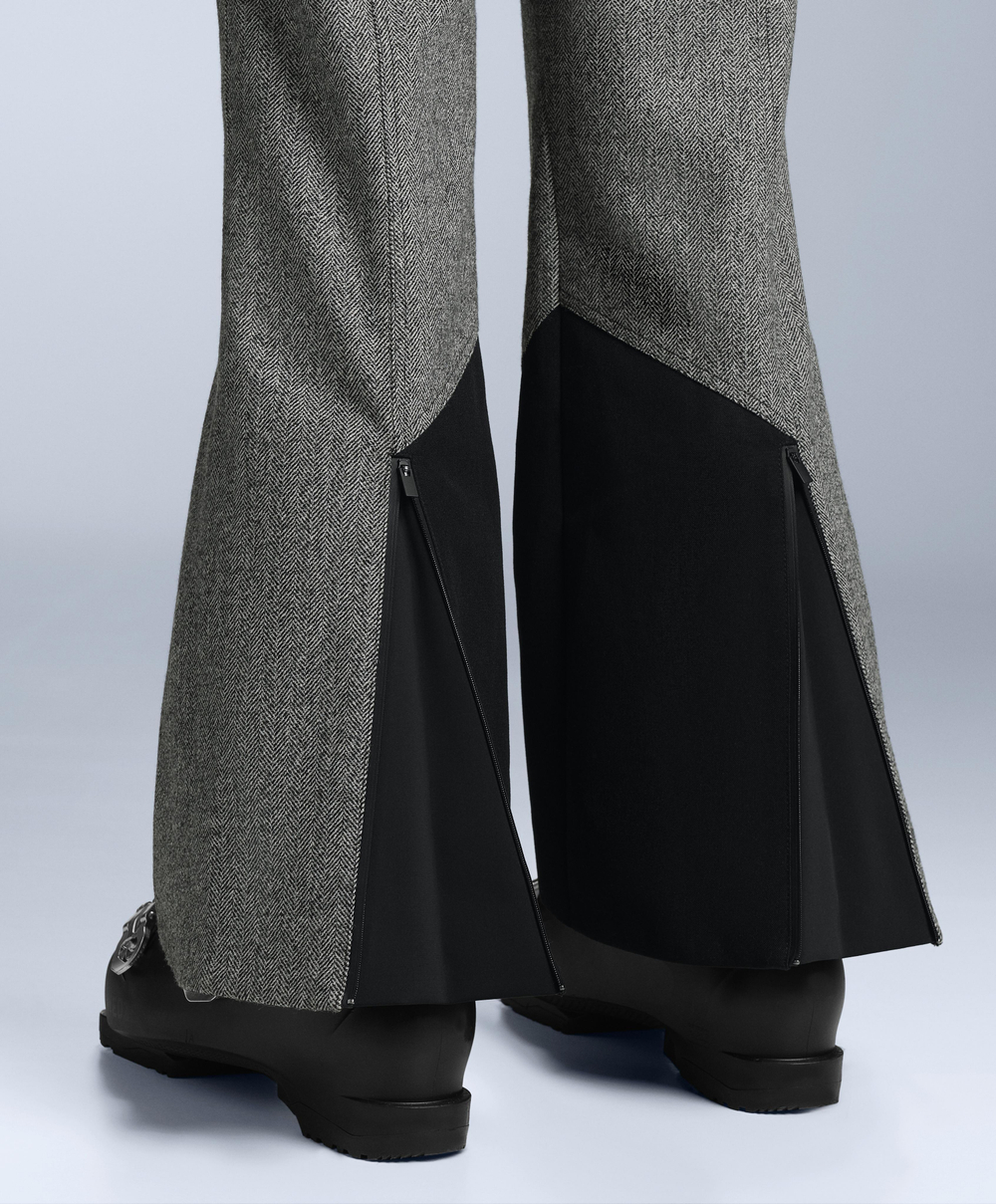 OYSHO Расклешенные брюки FELLEX® Wool Blend SKI с высокой посадкой, водостойкие, антрацитово-серый