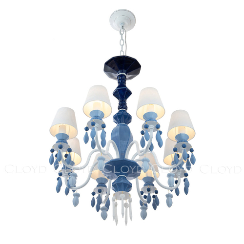 Люстра Cloyd LOTTIE-D C8 / Ø68 см- голубая керамика (арт.11455)