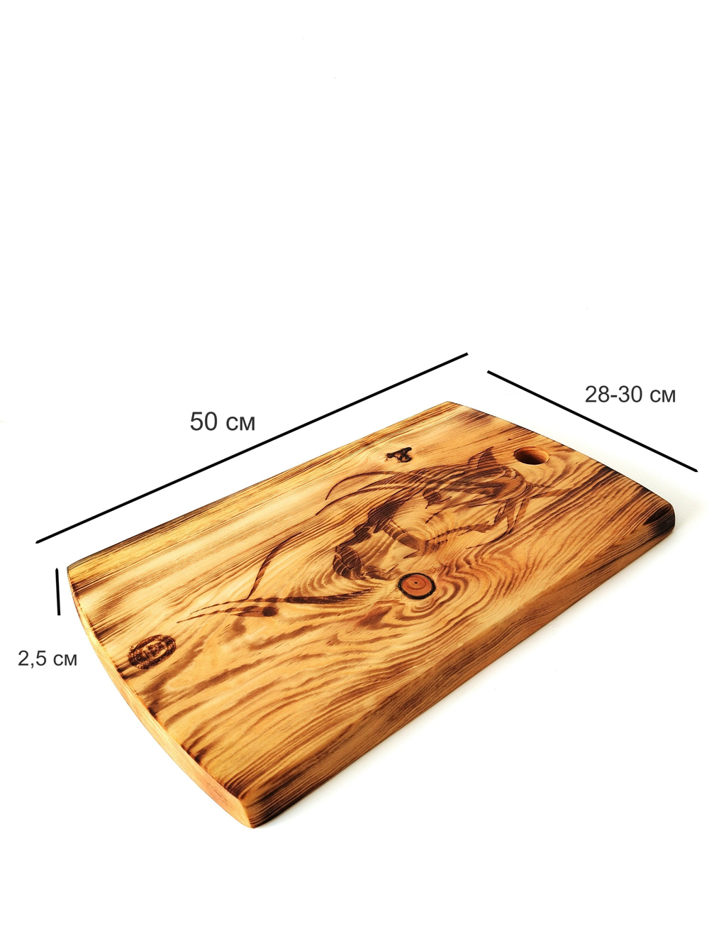 Разделочная доска из спила Сибирского кедра Лошадь