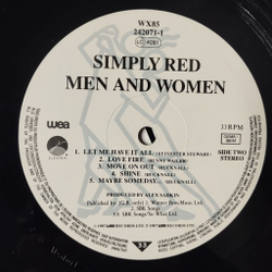 Винтажная виниловая пластинка LP Simply Red Men And Women (Germany 1987)
