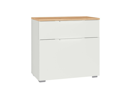 Октава Тумба для обуви 16.127 Белый шагрень/Дуб Вотан