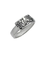 Кольцо из серебра/Чернение