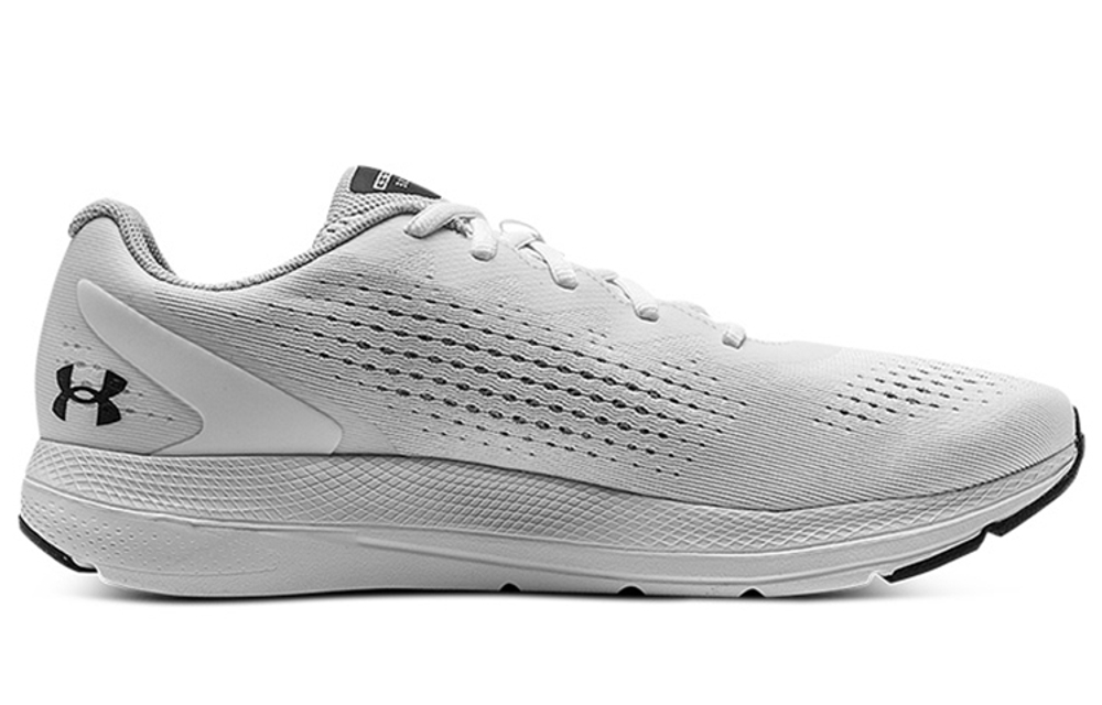 Under Armour Charged wear-resistant low-cut running shoes women's white gray comfortable