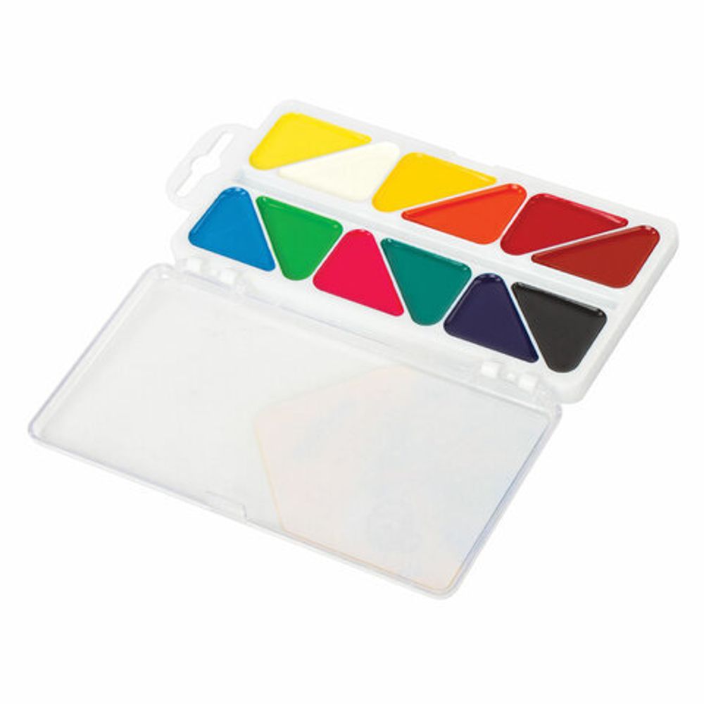 Краски акварельные ЮНЛАНДИЯ "МОЗАИКА", медовые, 12 цветов, КЛАССИЧЕСКИЕ, пластик, 191515