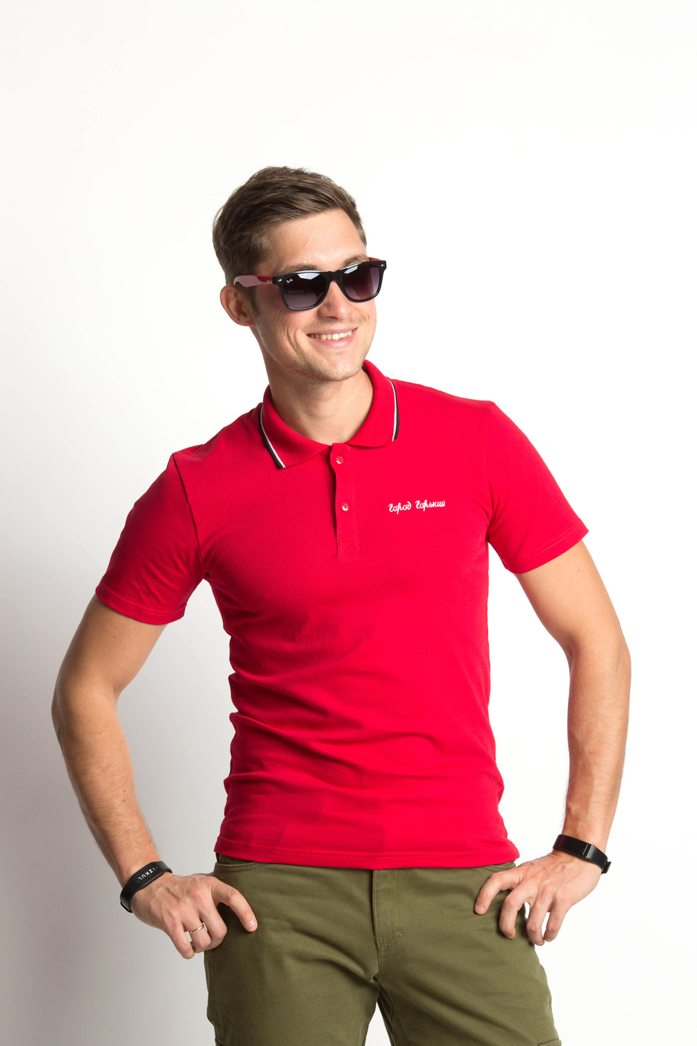 Футболка поло Город Горький красная красный