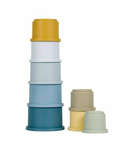 Пирамидка Little Dutch Stacking Cups Blue - Штабелируемая пирамидка из стаканчиков - Little Dutch 2008002