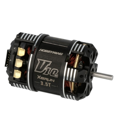 Бесколлекторный мотор Hobbywing XERUN-V10-3.5T-BLACK-G3 (9450KV, 3.17/13.3, 1/10, 1/12)