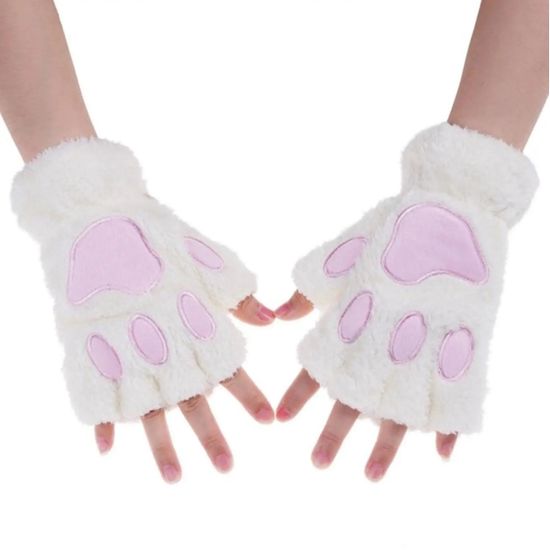 Перчатки Кошачьи Лапки белый