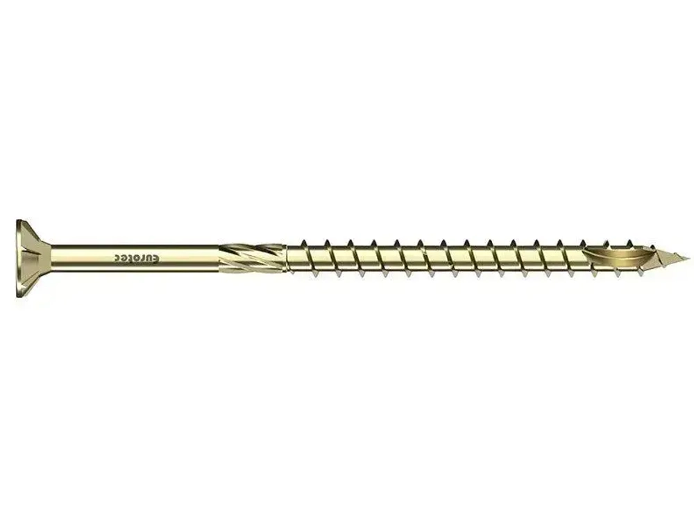Саморез конструкционный PT с потайной головкой; желтая оцинковка; TX20; 4,0 x 80 mm упак 200 шт
