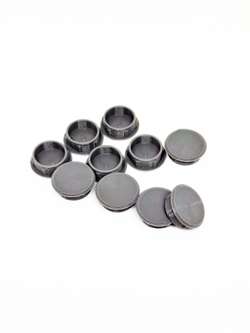 Заглушка пластиковая для отверстий D 15 мм - 50 шт. (Черный)