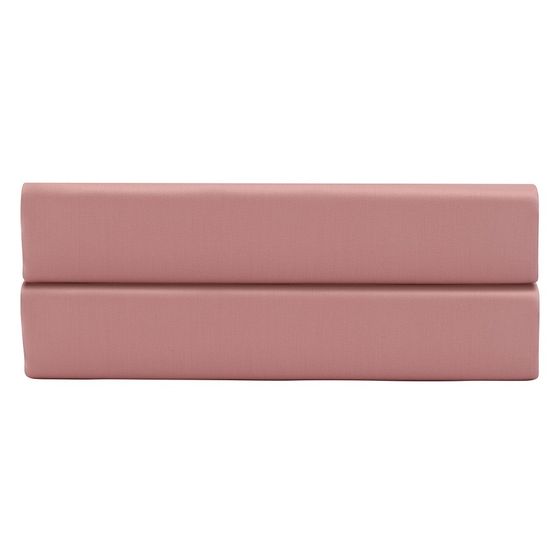 Простыня на резинке из сатина темно-розового цвета Essential, 200х200х30 см