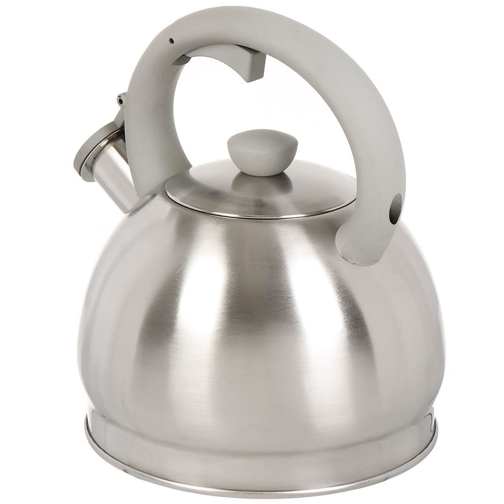 Чайник нерж, 2 л, свист, ручк бакелит, с силик покр, Daniks, Модерн, индукц, M-006