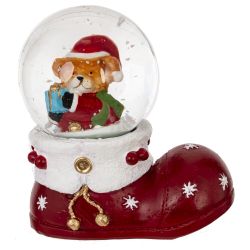GAEM Фигурка декоративная "Дед Мороз/Снеговик" в стекл шаре, L5 W4,5 H7 см, 2в.