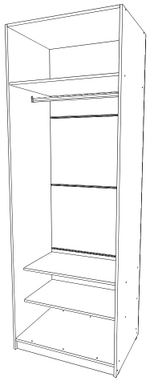 Шкаф двухстворчатый 600×800×2300 Вектор