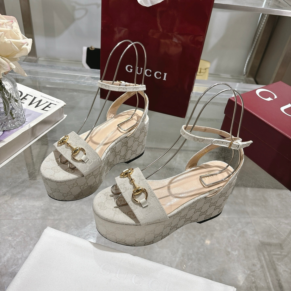 Gucci Horsebit Flatform Sandal