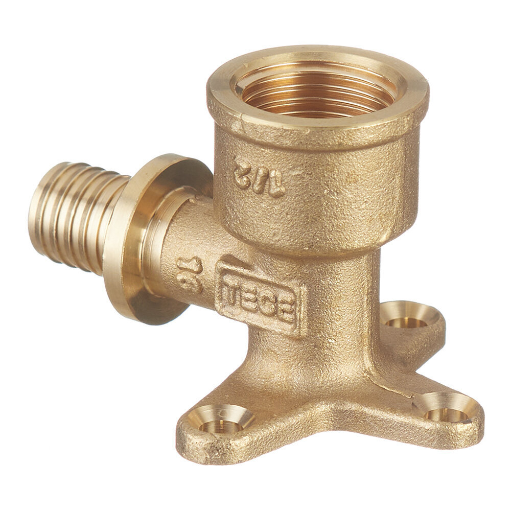 Уголок с настенным креплением Tece 16x1/2" латунь