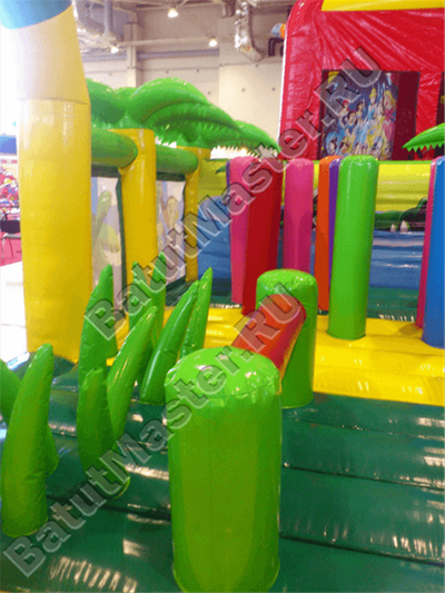 Надувной коммерческий батут "Джунгли"