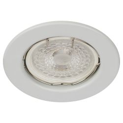 Встраиваемый светильник штампованный ЭРА ST1 SWH MR16 GU5.3 белый матовый | Штампованные встраиваемые светильники