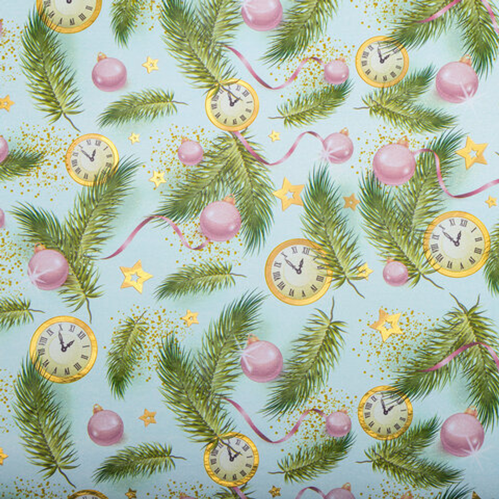 Бумага упаковочная НГ метал.Gold&Green 70х100см ассорти 1шт