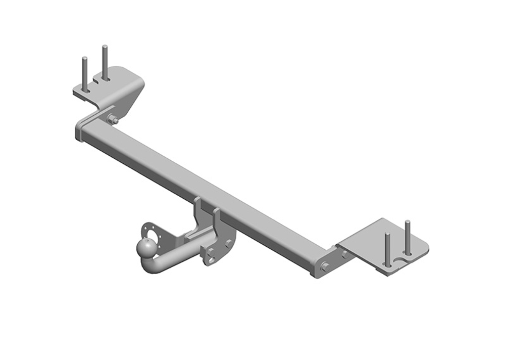 Фаркоп на SsangYong Stavic 2WD / 4WD 2013-2019. Требуется подрезка бампера. Тип шара: A. Нагрузки: 1250/75 кг, SY 012