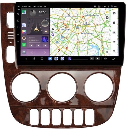 Магнитола для Mercedes-Benz ML (W163) 2001-2005 (климат, орех) - Kuberg QLed, Android 13, TS20, CarPlay, SIM-слот