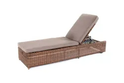 "Рим" шезлонг с подушкой, цвет коричневый