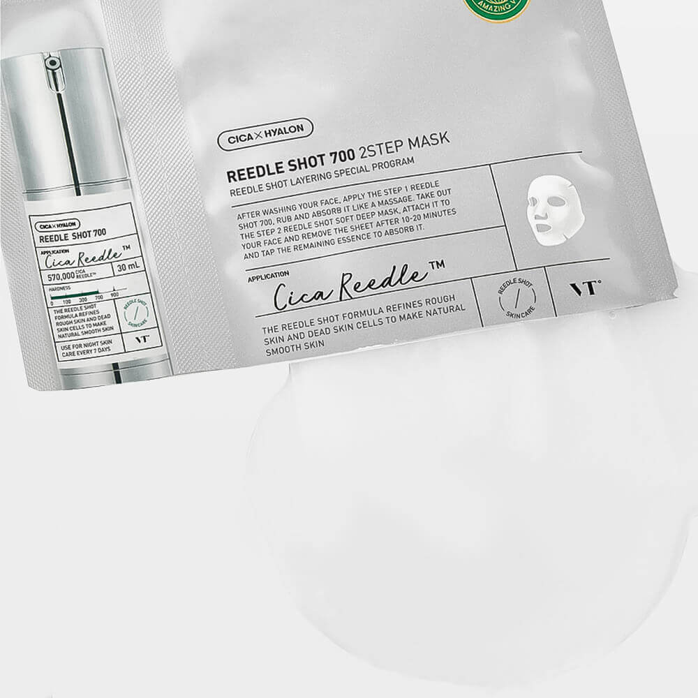 Усиленная двухфазная маска с микроиглами VT Cosmetics Reedle Shot 700 2Step Mask