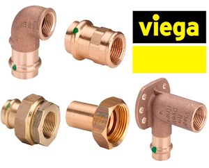 Бронзовые пресс-фитинги Viega Sanpress