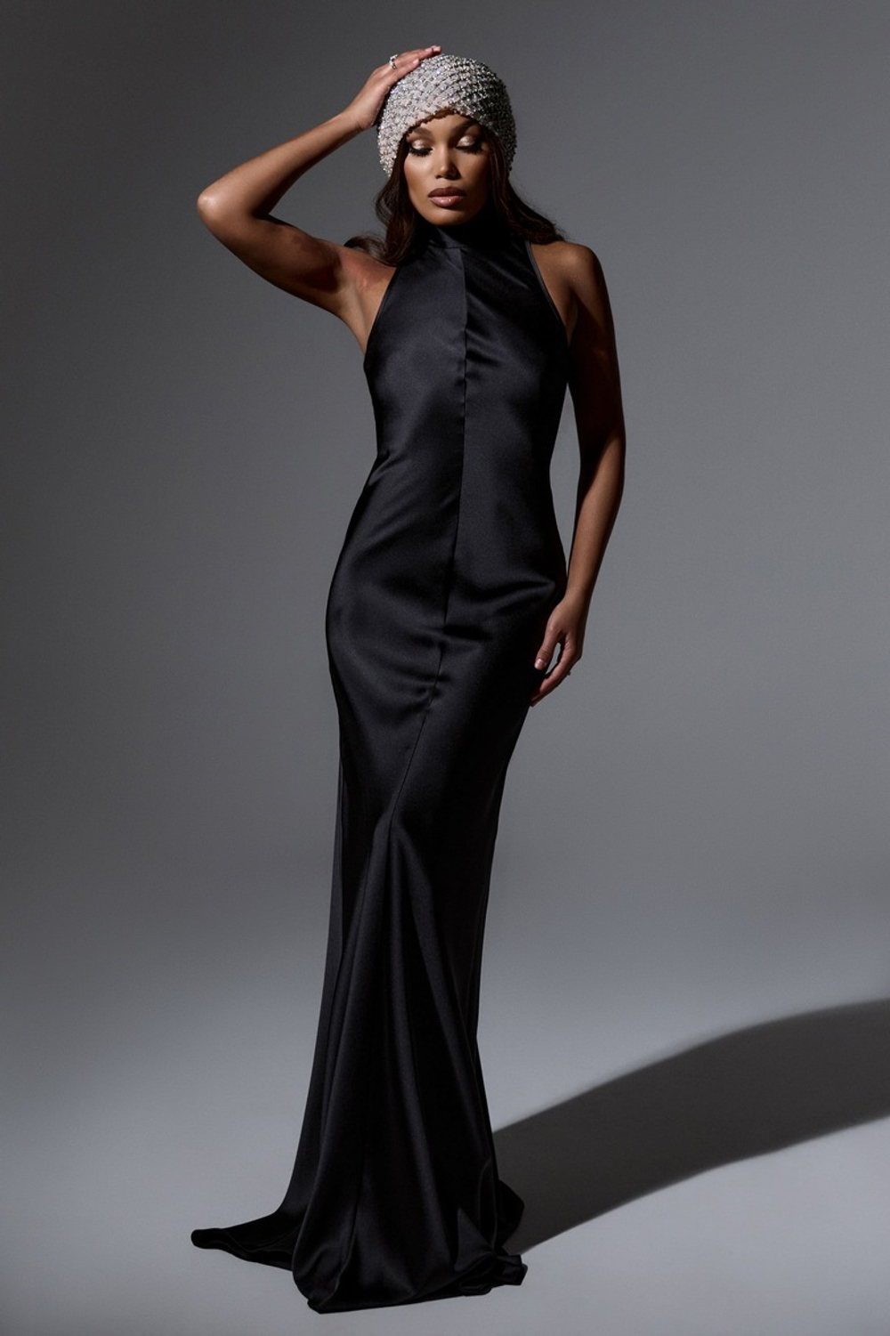 Платье Americano с высоким горлом, черный