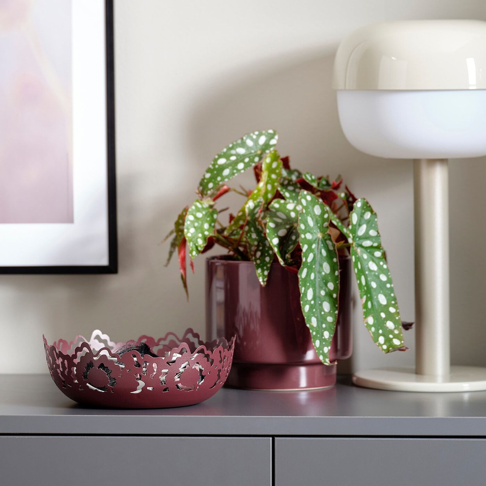 IKEA SILKESTRÄD  (ИКЕА СИЛКЕСТРÄД)  -  Декоративная чаша, коричнево-красный, 18 см