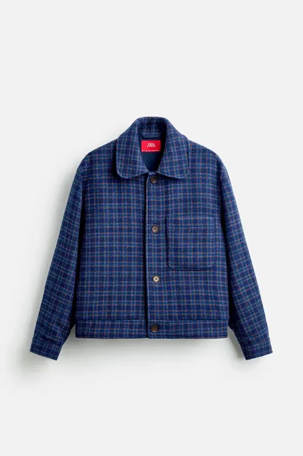 ZARA Х HARRY LAMBERT КУРТКА В КЛЕТКУ, СИНИЙ