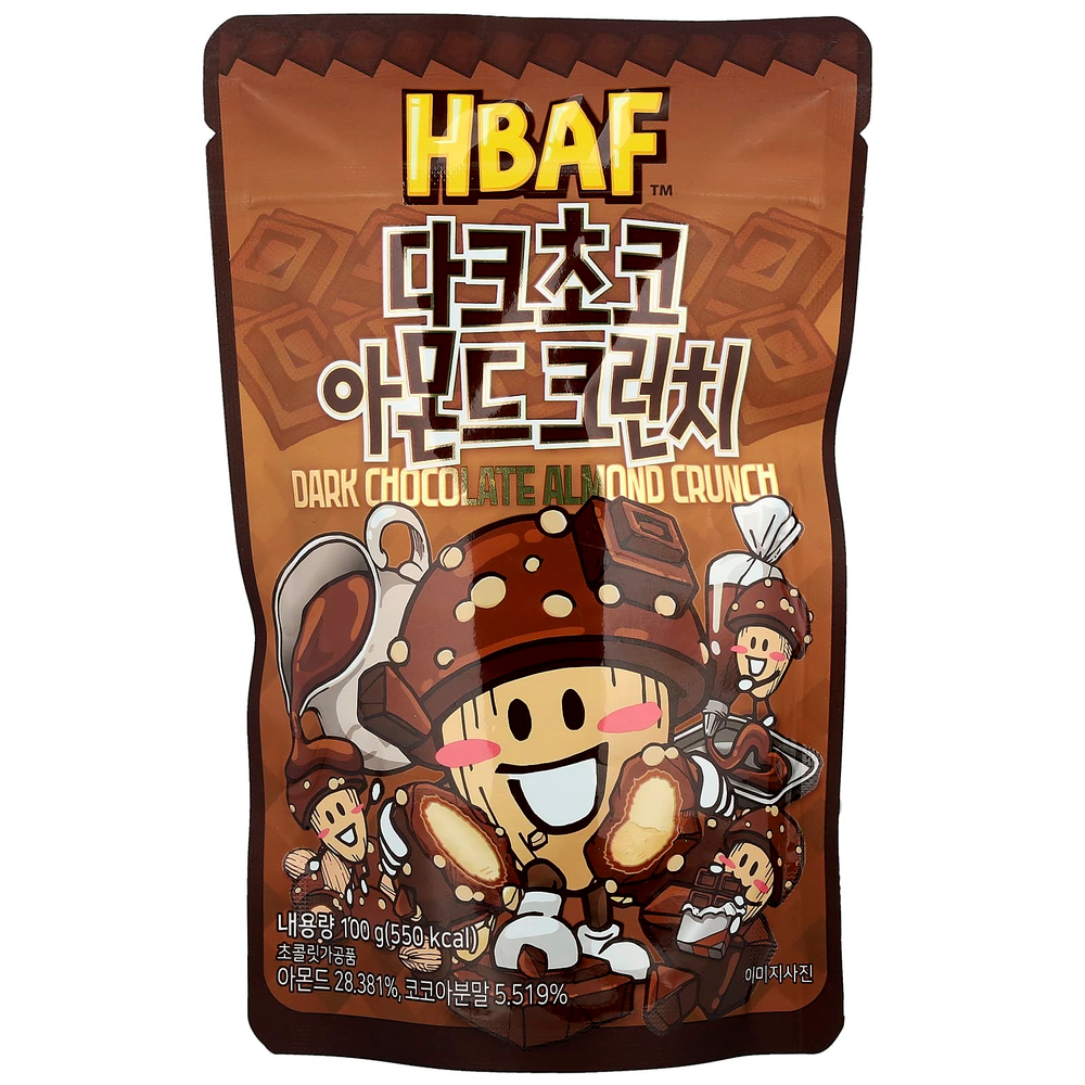 HBAF, Темный шоколад с миндалем, 100 г