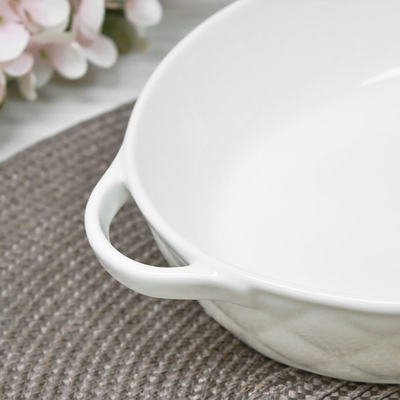 Блюдо для запекания 25,5см овальное "Bianco", фарфор