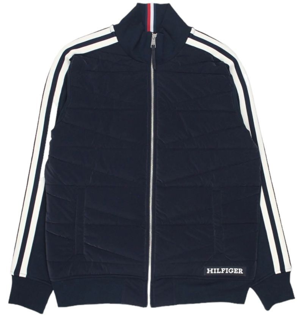 Мужская теннисная куртка Tommy Hilfiger Monotype Mix Media Jacket - небесный