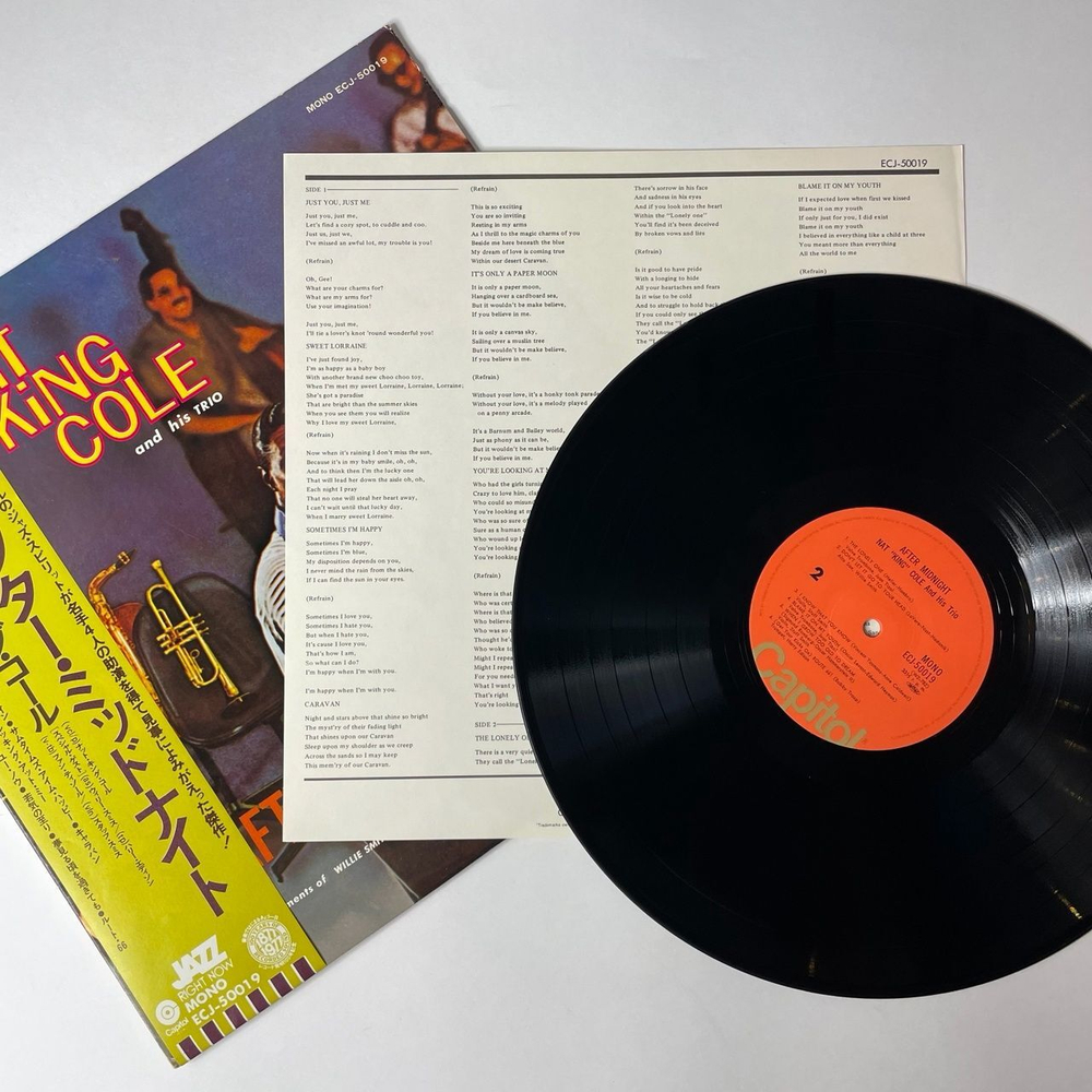 Винтажная виниловая пластинка LP Nat King Cole And His Trio After Midnight (Japan 1977) (Obi)