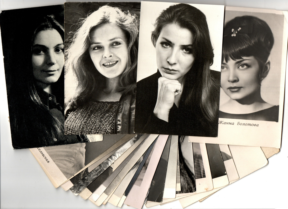 №99 Открытки Артисты и актёры СССР 1960–1970-е г. 25 штук. Чёрно-белые, чистые, без повторов