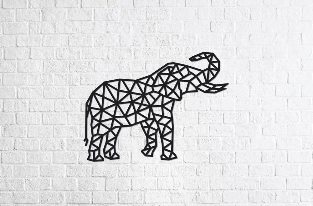 Деревянный декор настенный, панно, сборная модель EWA Design Слон