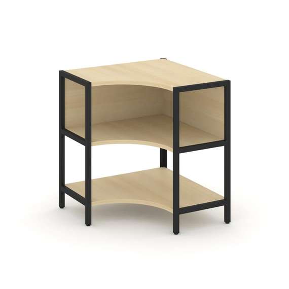 Shelf System Односекционный угловой стеллаж двухярусный SN.STMU-211 Акация Лорка/Металл Черный 810*8