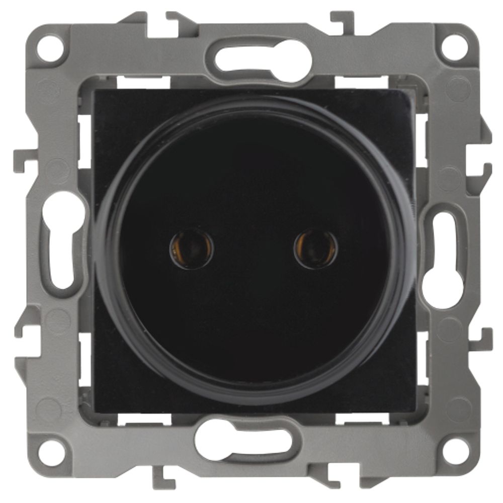 12-2105-06 ЭРА Розетка 2P, 16A-250В, IP20, Эра12, чёрный