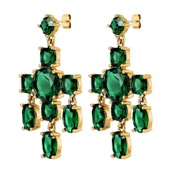 Серьги Dyrberg Kern LEONORA SG EMERALD GREEN 450001