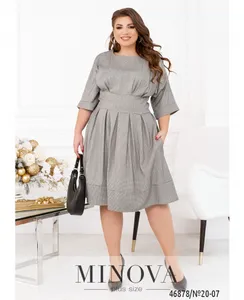 Платье 20-07-Светло-серый Minova