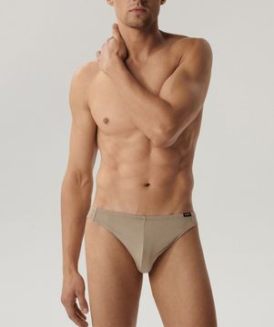 Мужские трусы слипы (2 шт) мини Atlantic Basic 2BMP-014 ,пима хлопок, бежевый