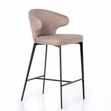 Стул полубарный Richard, замша бежевый