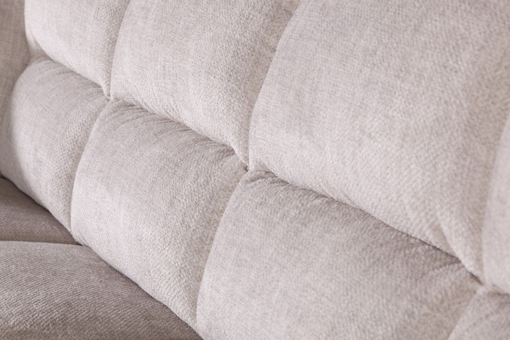 San-Remo угловой диван-кровать с реклайнером, микромех Rozy ivory