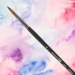 Кисть художественная проф. BRAUBERG ART CLASSIC, колонок, круглая, № 6, длинная ручка, 200927