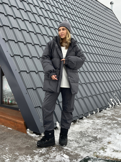 Джоггеры утеплённые, асфальт