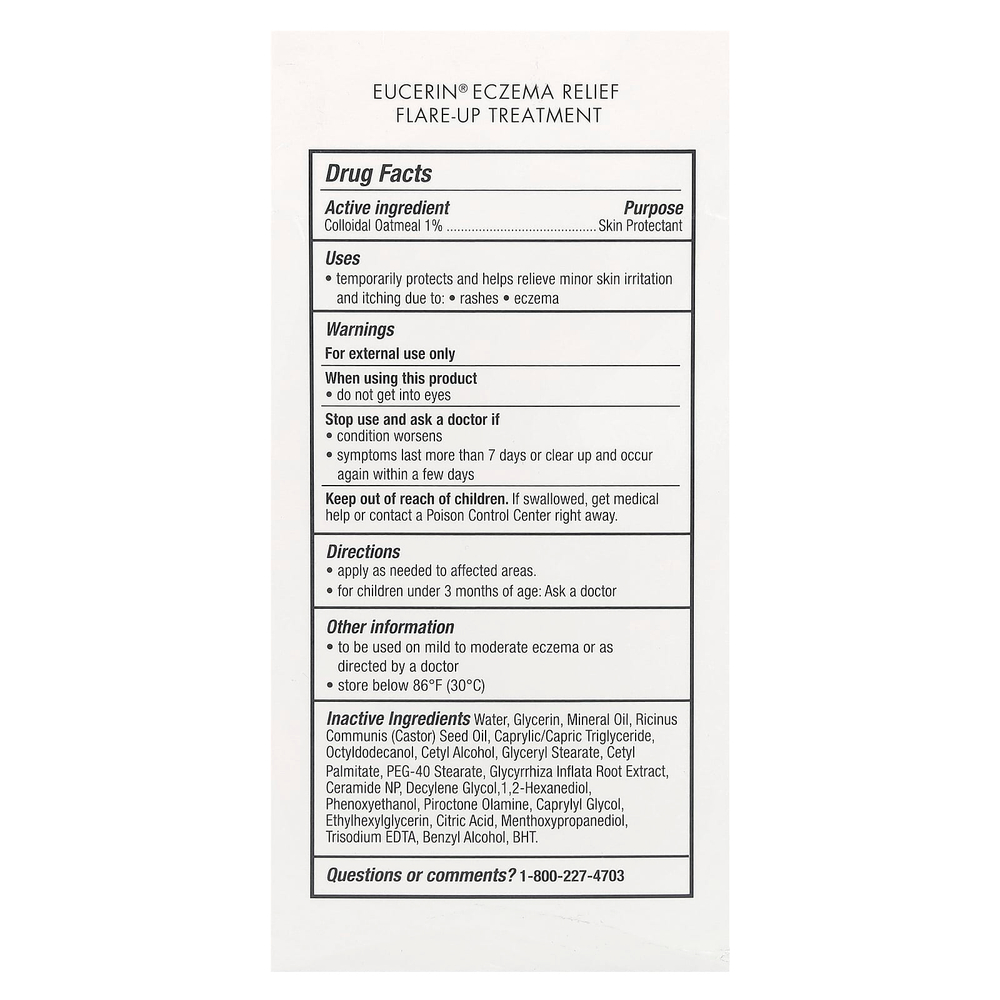 Eucerin, Средство для облегчения обострения экземы, без отдушек, 141 г (5 унций)