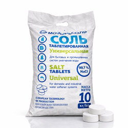 МозырьСоль таблетированная для систем умягчения (мешок 10кг) NaCl