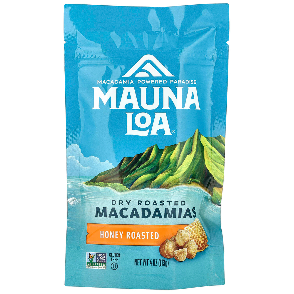 Mauna Loa, Макадамия, обжаренная в меде, 113 г (4 унции)