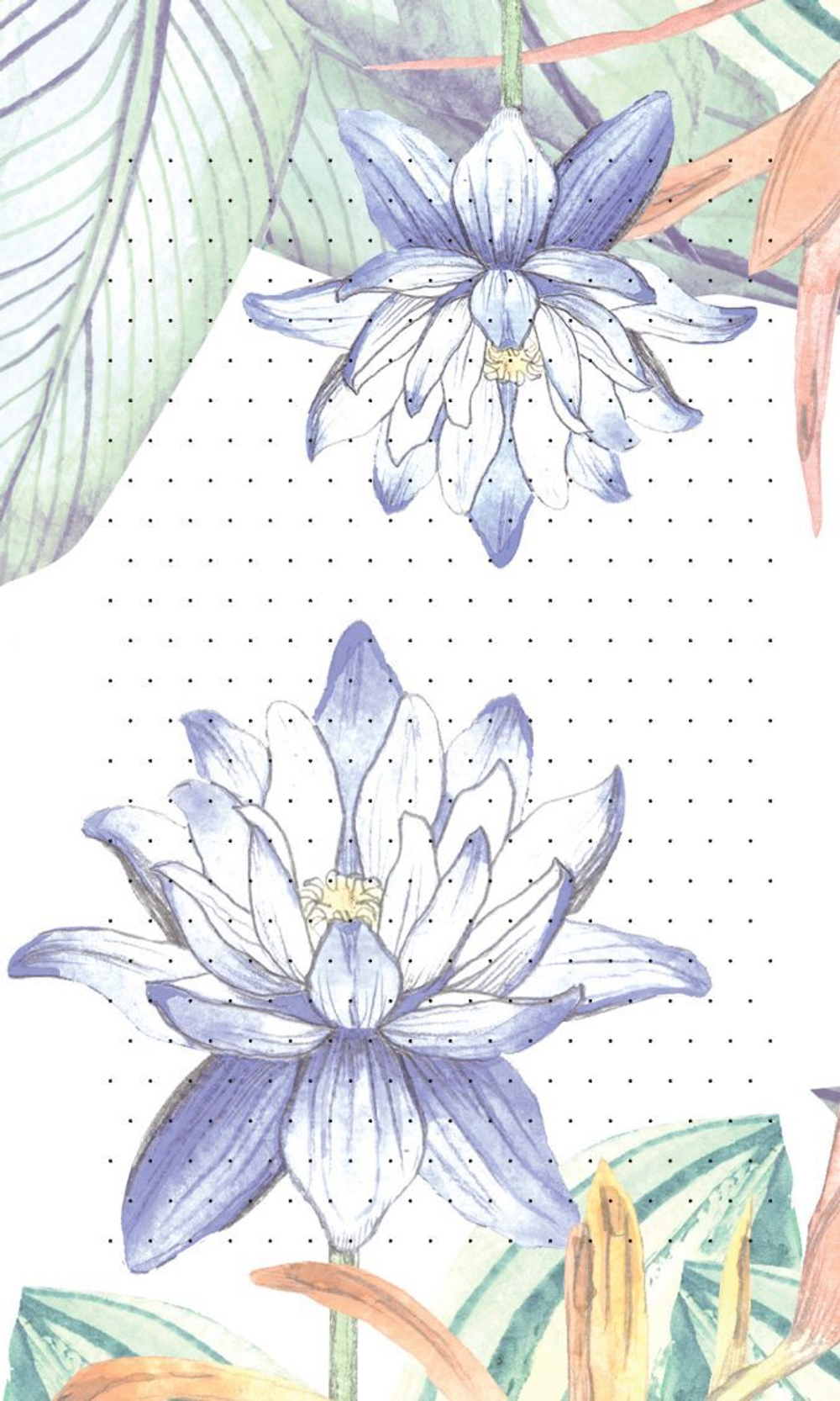 Блокнот - голограмма "Flower Notes – синий"